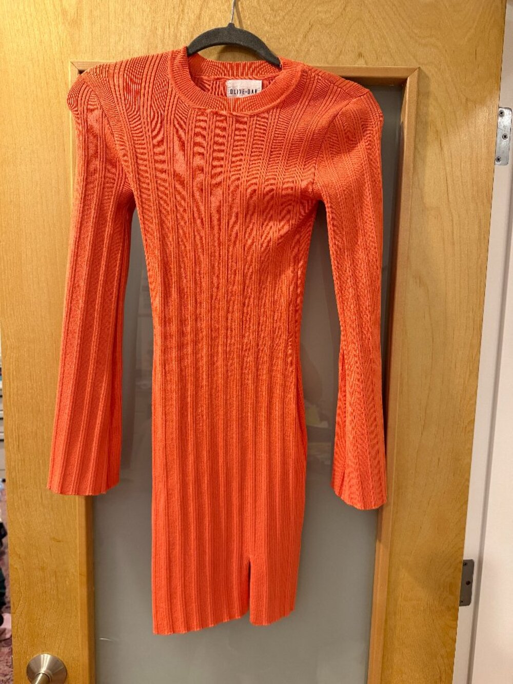XS Orange Olive and Oak Dress